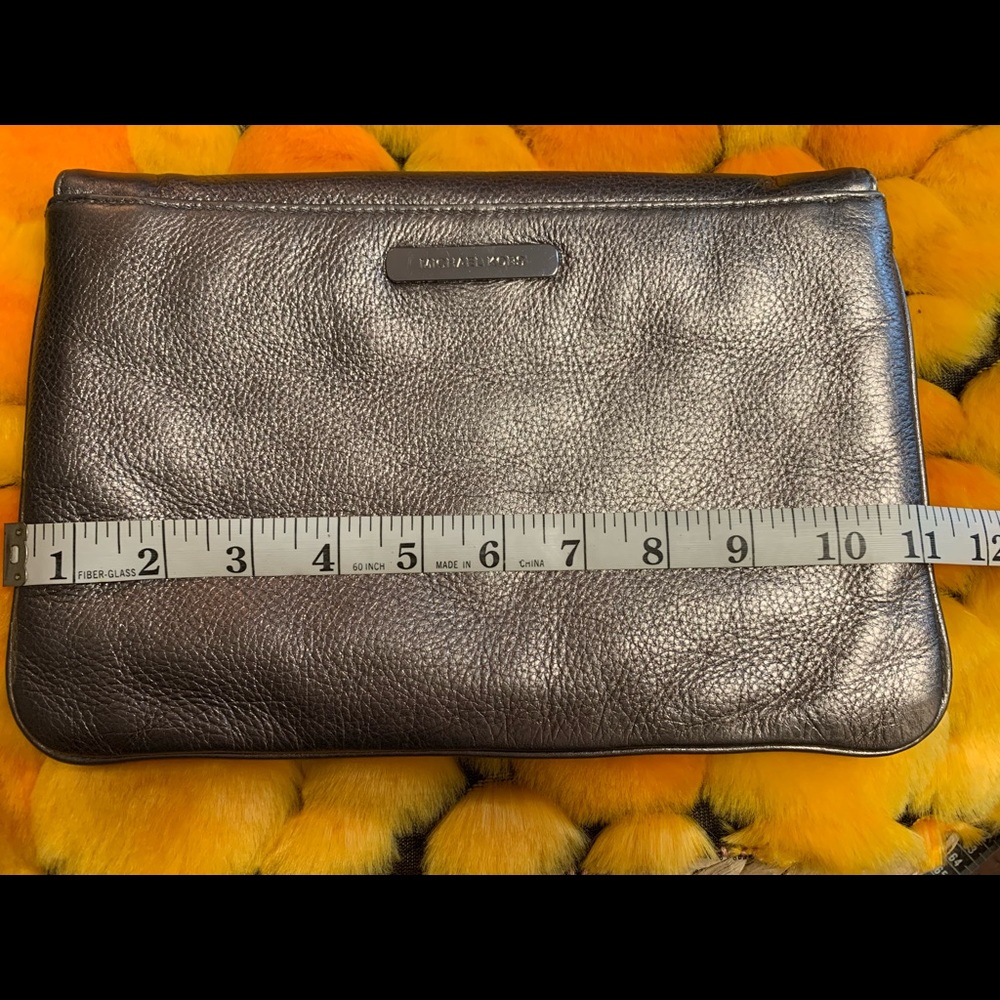 Michael Kors  Metallic Grey/Silver Leather Clutch - Picture 11 of 12